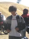 Cail getting ready to ride
